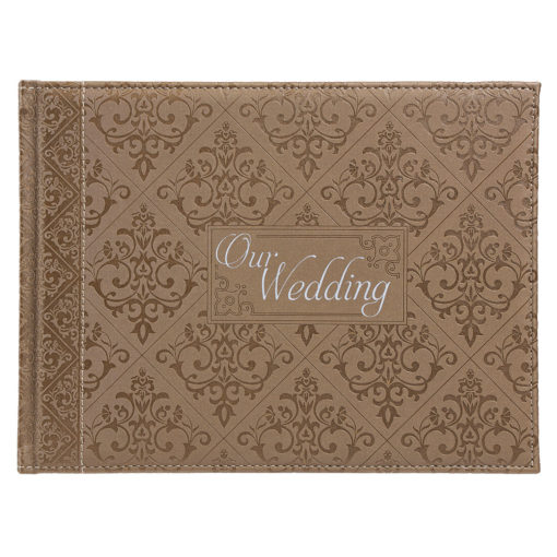 Gold Silken "Our Wedding" Guest Registry Book