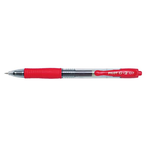 Pilot G2-7 Gel Retractable Gel Rollerball Pen, Fine Point, Red