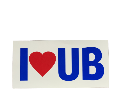UB Bumper Sticker, I Love UB