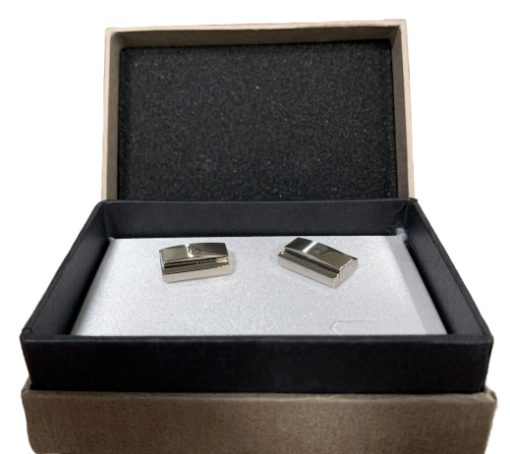 UB Logo Cufflink Set, Silver - Image 2