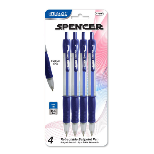 Spencer Retractable Pen, Blue