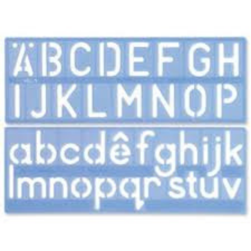 Stencil 2" Up/Lower Case