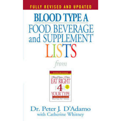 Blood Type A Food, Beverage and Supplement List