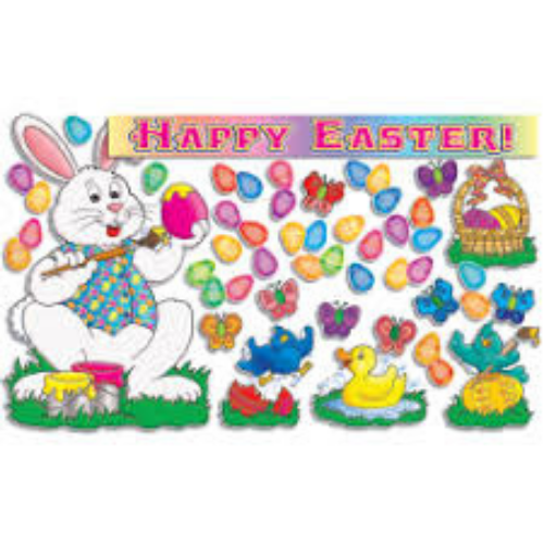 Bulletin Set: Happy Easter School Title