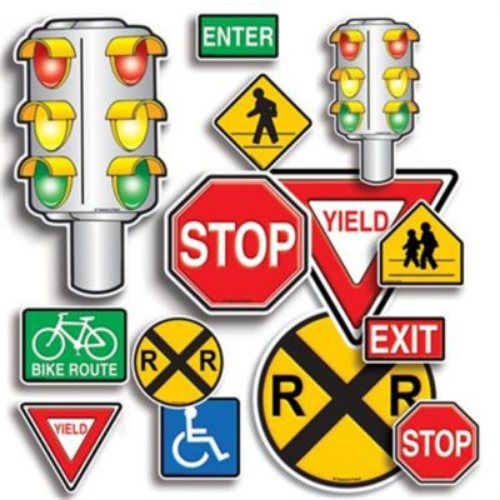 Accent Punch-Outs! Safety Signs