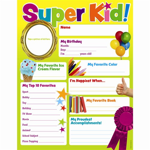 Chart Super Kid of the Week Chart