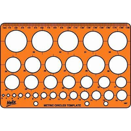Helix Metric Circles Template Stencil