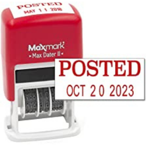 Stamp- "POSTED/DATE"