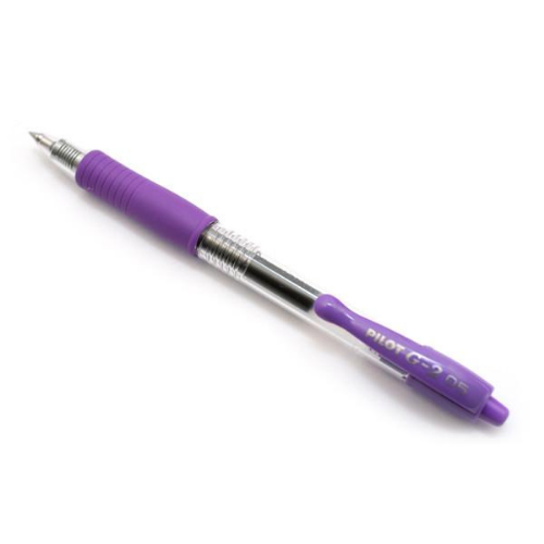 Pilot G2-5 Retractable Gel Pen, Purple, Extra Fine