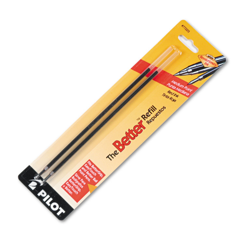 Pilot Pen Refill Red, Medium, 2pk