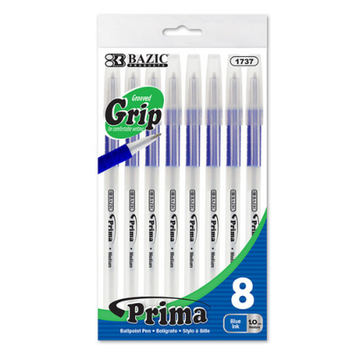 Pen- Prima Blue Stick  w/ Grip