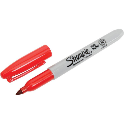 Sharpie Permanent Marker, Fine Tip, Red