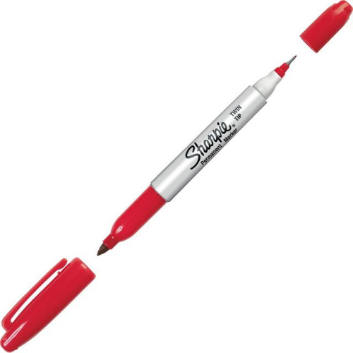 Sharpie Twin-Tip Permanent Marker, Red