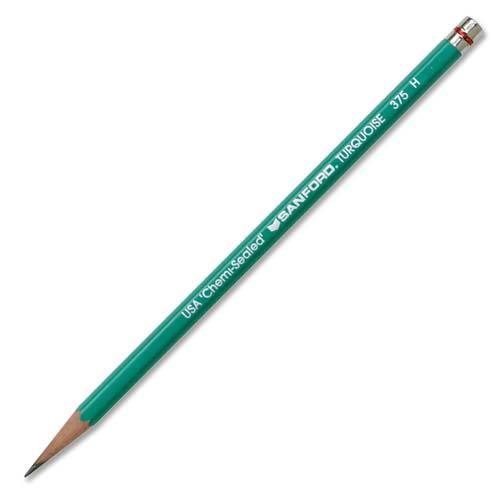 Sanford 2260 Prismacolor 375 Series Turquoise E375-F Drawing Pencil F