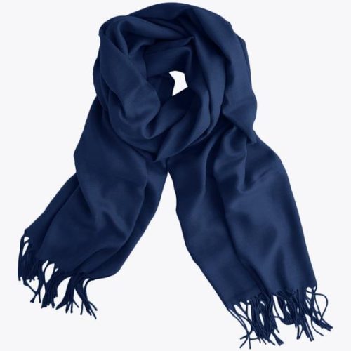 Pashmina Scarf, Navy Blue