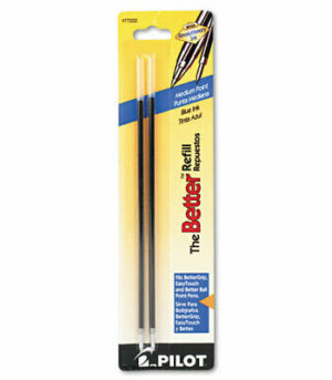 Pilot Pen Better Ballpoint Refill, Blue, Medium Point, 2 pack