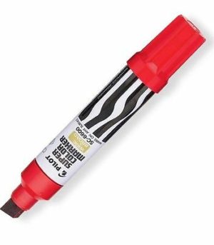 Pilot Jumbo Refillable Permanent Marker, Chisel Point, Red