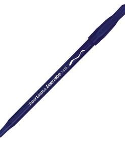 Paper Mate Erasermate Ballpoint Pen, Blue, 1.0mm