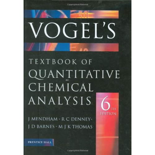 Vogel's Quantitative Chemical Analysis, 6th Edition