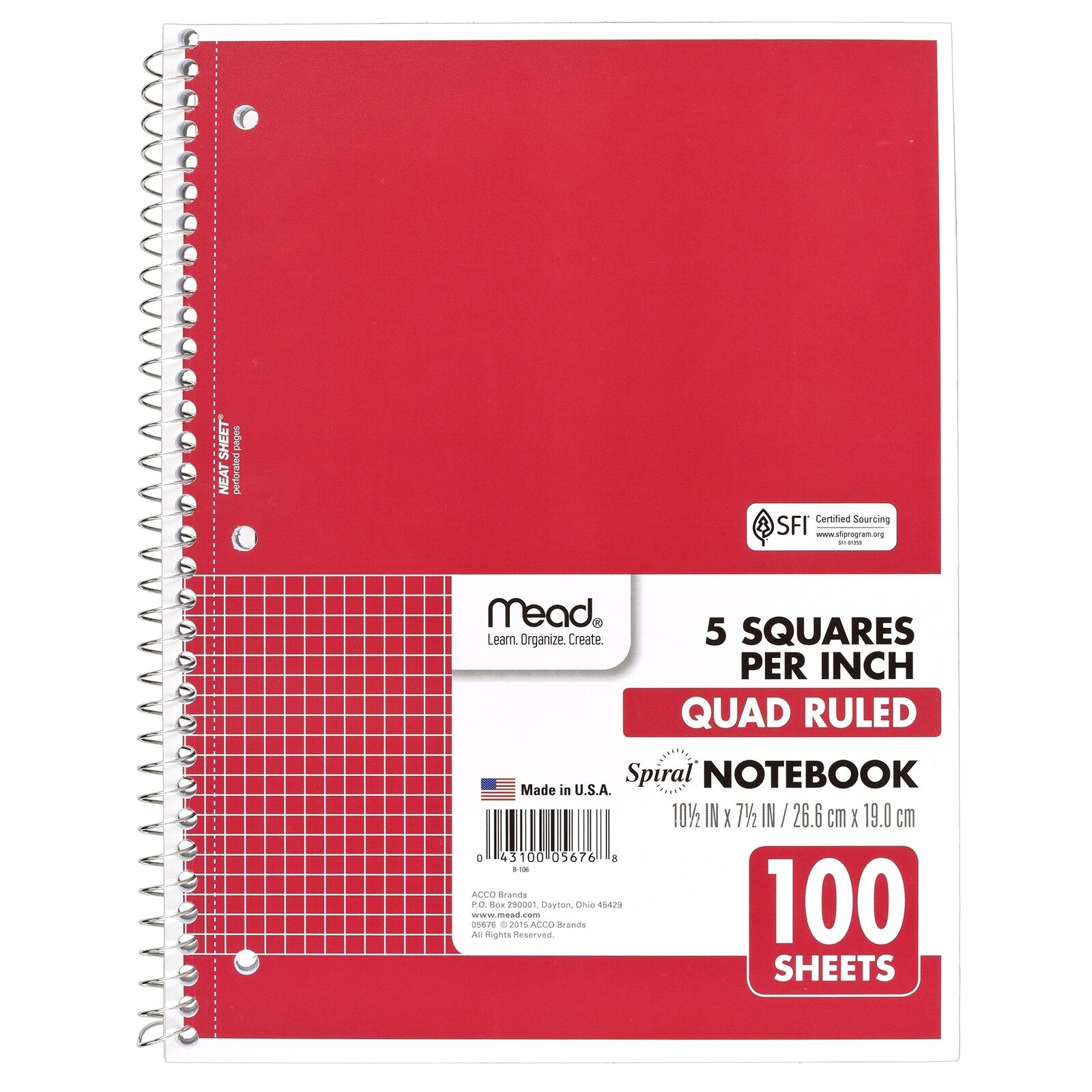 Notebook Quad Ruled 5 Square - Chapter One Bookstore