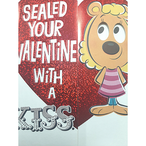 Sealed Your Valentine With A Kiss.