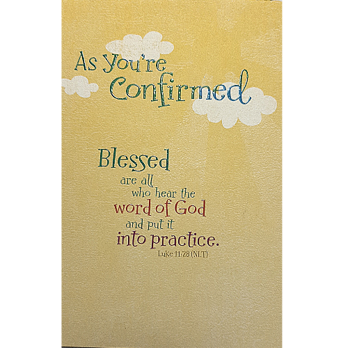 As You're Confirmed