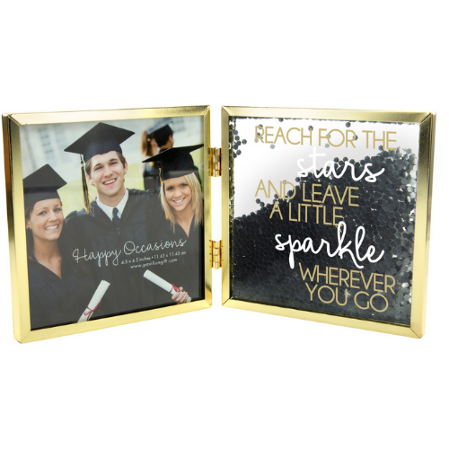Stars Sparkle - 4.75" Hinged Sentiment Frame
