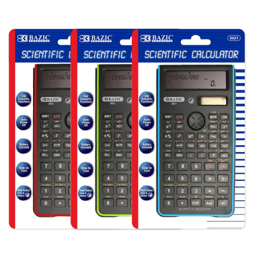 Scientific Calculator, 240 Function, Asst. Colors