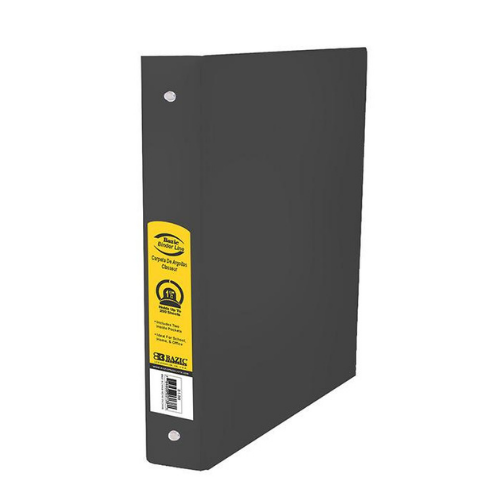 3-Ring Binder, Black, 1.5″