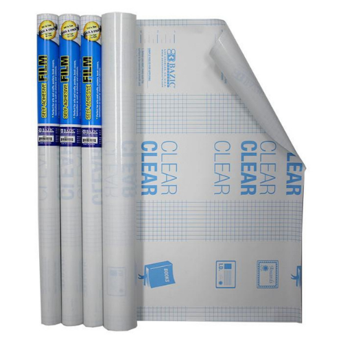 Book Cover, Self Adhesive, Clear, 18" X 1.5 Yard