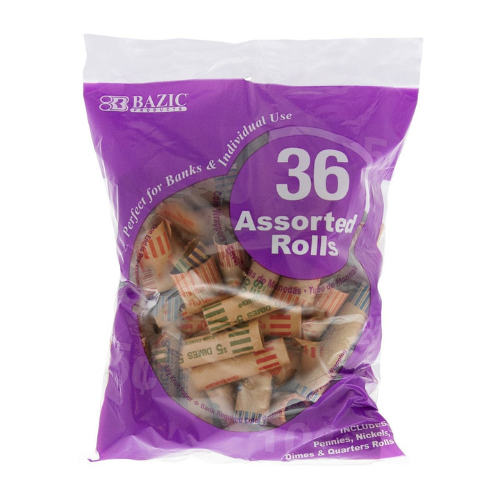 Coin Wrappers, Asst. (36/Pack)