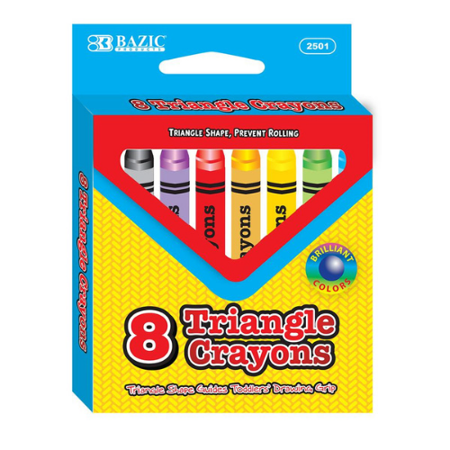 Jumbo Triangle Crayons, 8 Colors