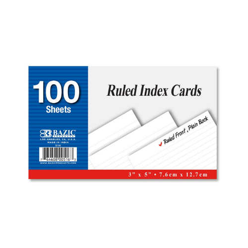 Index Cards, (100/Ct.)
