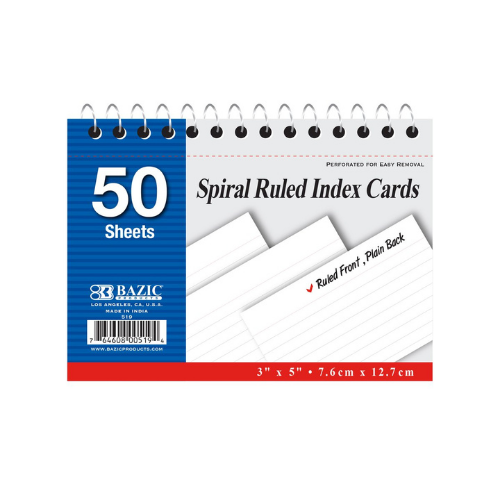 Index Cards, (50/Ct.)