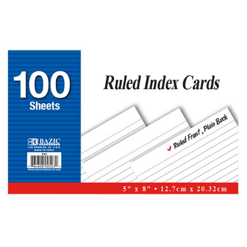 Index Cards, (100/Ct.)