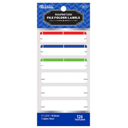 Labels, File Folders (126/Pack)