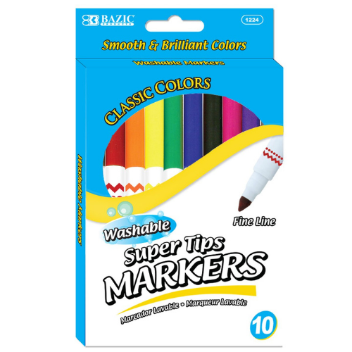 Markers, Washable Fine Line (10/Pack)