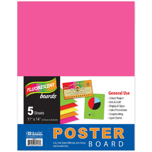 Poster Board, 11"x14" (5/Pack)