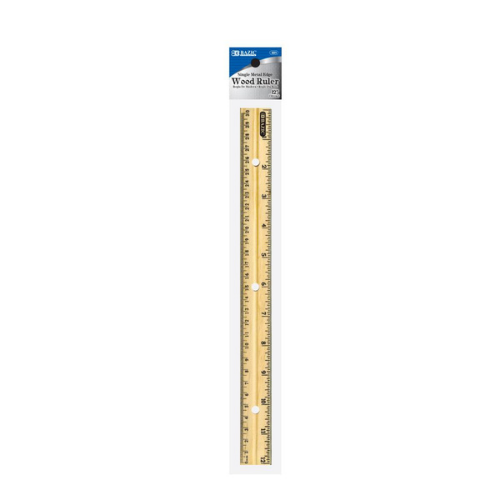 12" (30cm) Wooden Ruler