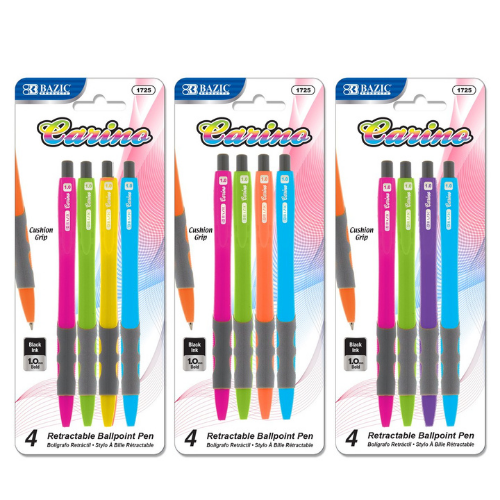 Retractable Pen, (4/Pack)