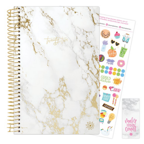 2022 Soft Cover Daily Planner & Calendar - Marble