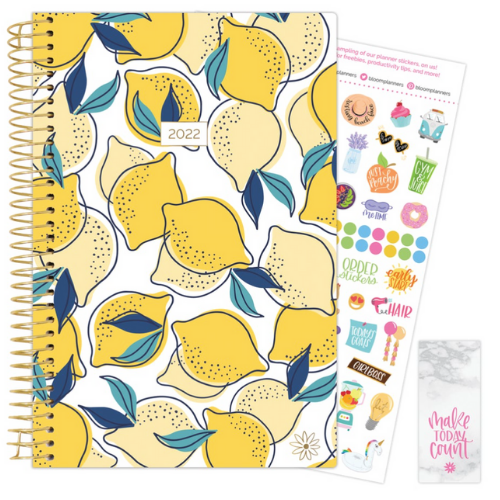 2022 Soft Cover Daily Planner & Calendar - Lemons