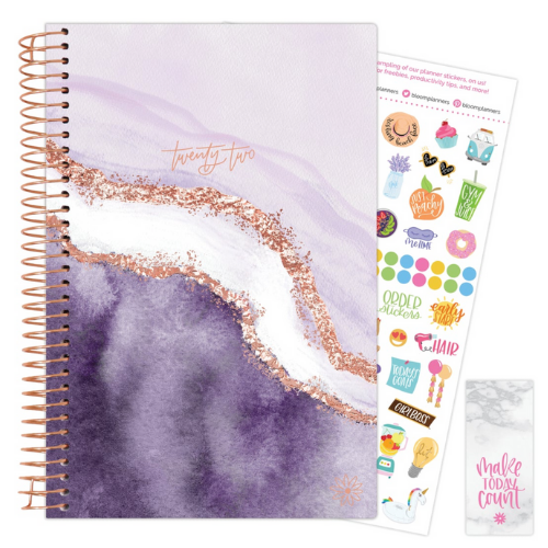 2022 Soft Cover Daily Planner & Calendar - Purple Agate
