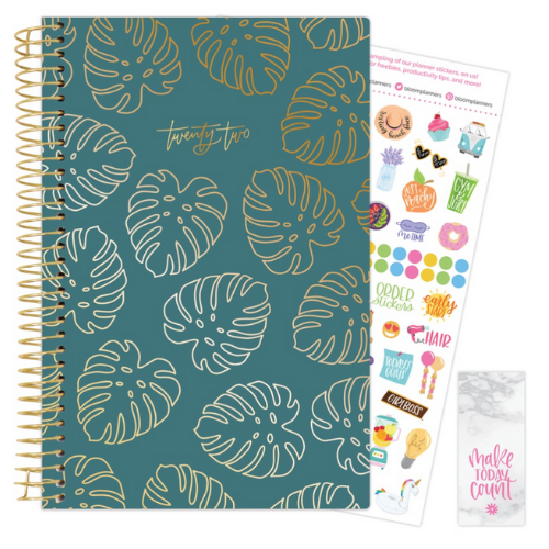 2022 Soft Cover Daily Planner & Calendar - Foil Palm