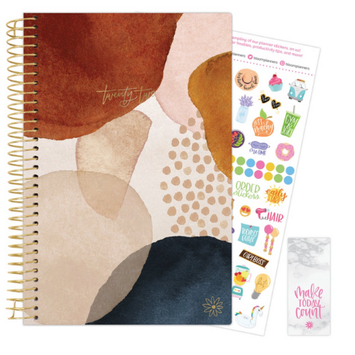 2022 Soft Cover Daily Planner & Calendar - Earthy Abstract