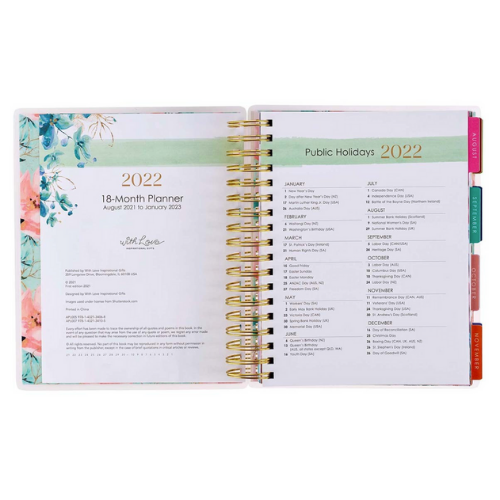 2022 Make Every Day Count Wirebound 18-month Planner For Women - Image 3
