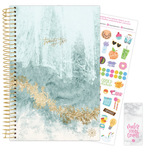2022 Soft Cover Daily Planner & Calendar - Blue Crystal