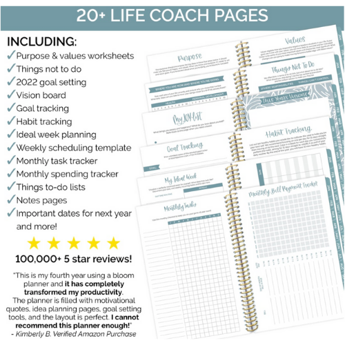 Alternative view of 2022 Soft Cover Daily Planner & Calendar - Blue Crystal
