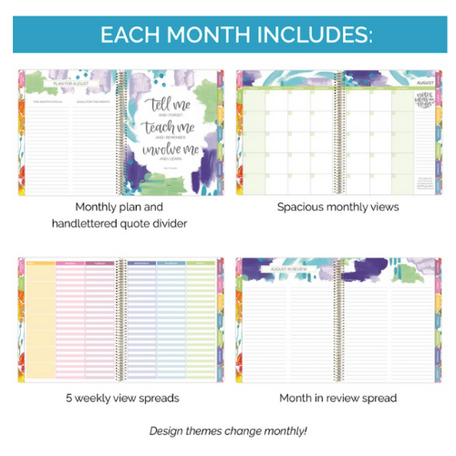 Teacher Planner + Calendar, Chalkboard - Image 4