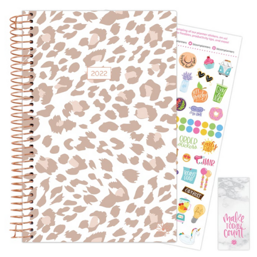 2022 Soft Cover Daily Planner & Calendar - Tan Leopard